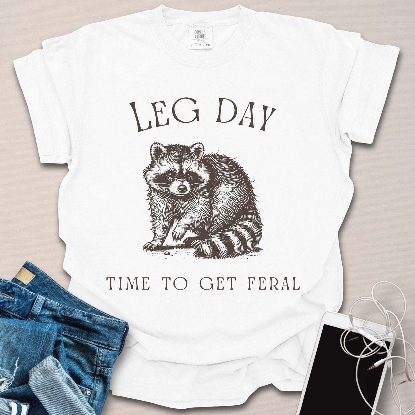 Let's Get Feral On Leg Day Raccoon Shirt