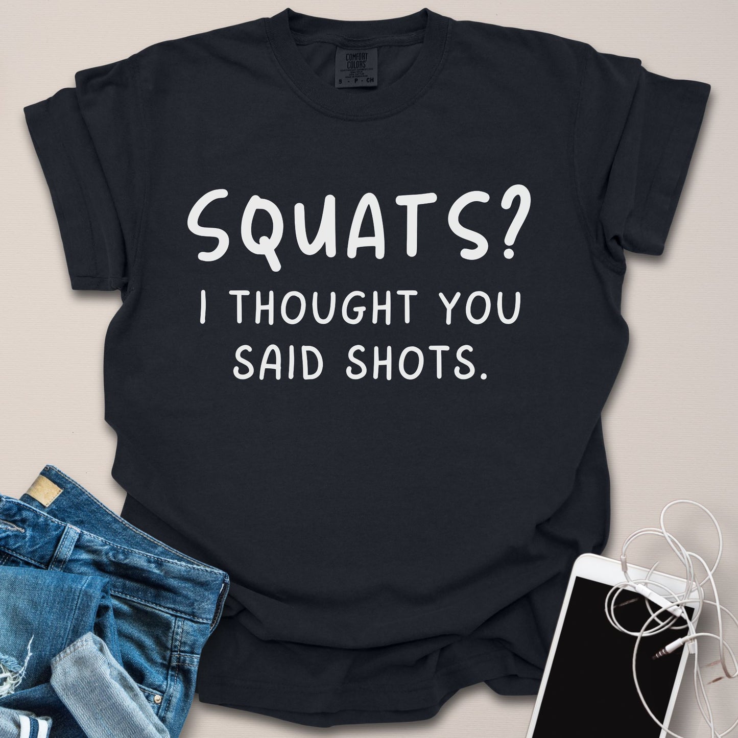 Squats & Shots Funny Shirt