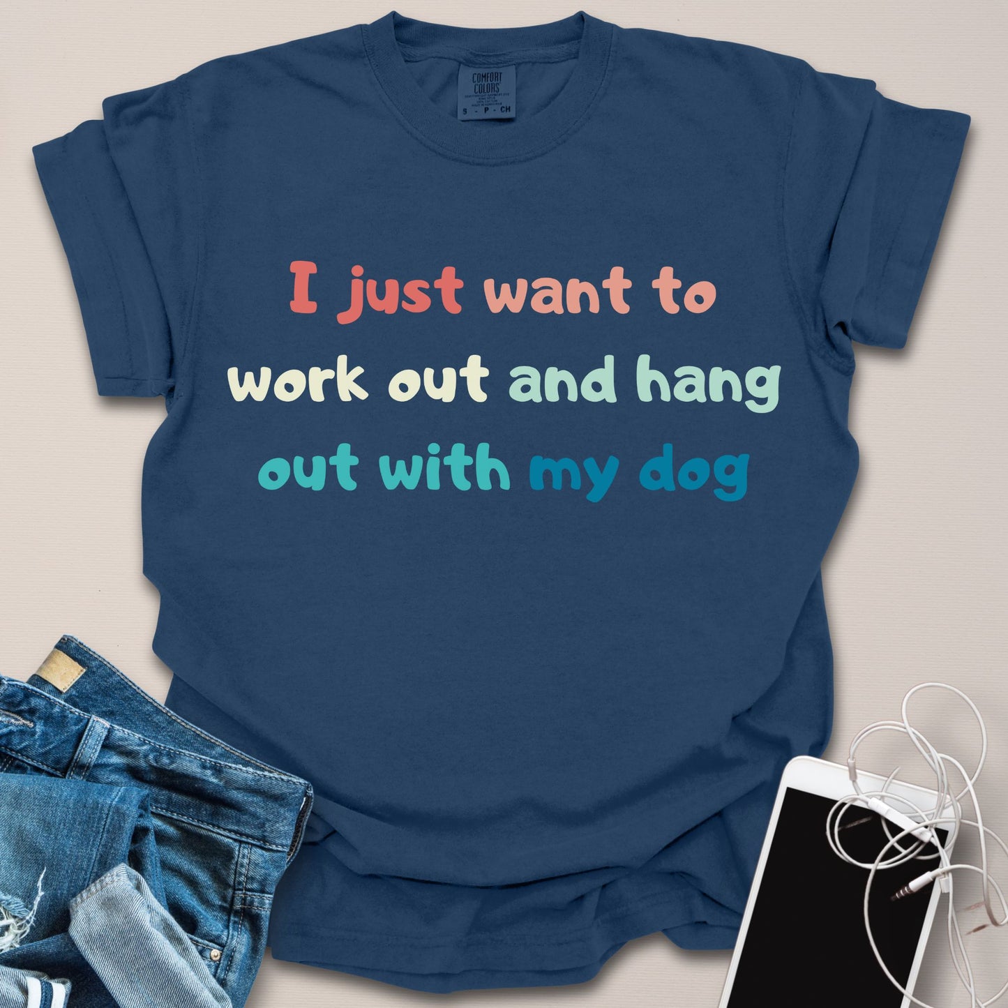 Workout + Hang With My Dog Retro Shirt