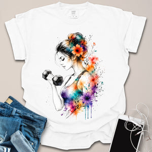 Strong Woman Floral Watercolor Shirt