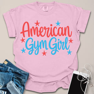 American Gym Girl Script Shirt