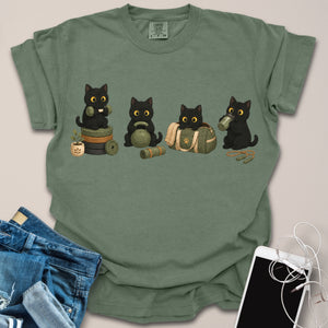 Black Cats In Row Shirt