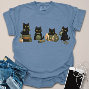 Black Cats In Row Shirt