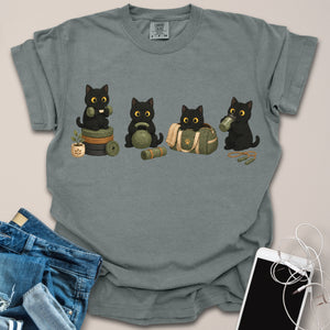 Black Cats In Row Shirt