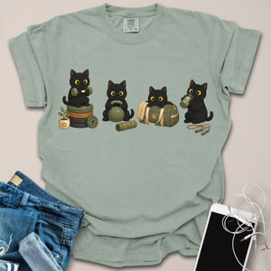 Black Cats In Row Shirt