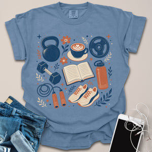 Books Coffee Gym Shirt
