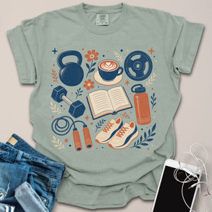 Books Coffee Gym Shirt