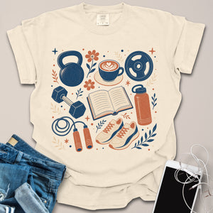 Books Coffee Gym Shirt