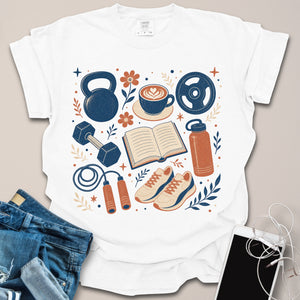 Books Coffee Gym Shirt