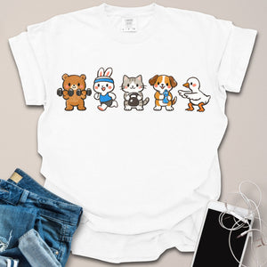 Cute Animals Working Out Shirt