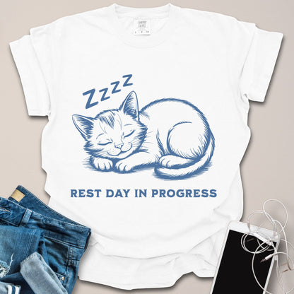Rest Day Cat Graphic Shirt
