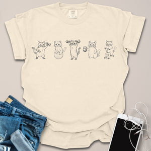 Cats Working Out Sketch Shirt