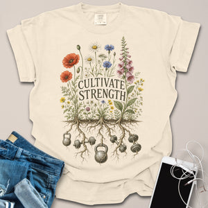 Cultivate Strength Vintage Flower Shirt