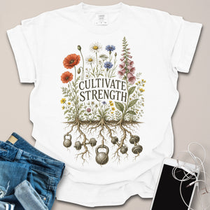 Cultivate Strength Vintage Flower Shirt
