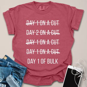 Cutting vs Bulking Funny Gym Shirt