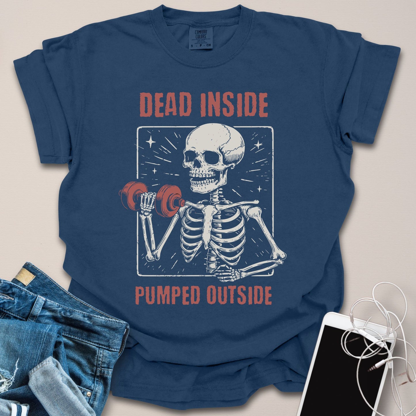 Dead Inside Pumped Outside Sarcastic Shirt