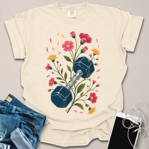 Dumbbell Wrapped In Floral Shirt
