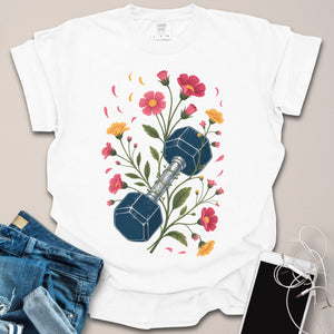 Dumbbell Wrapped In Floral Shirt