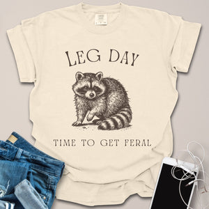 Let's Get Feral On Leg Day Raccoon Shirt