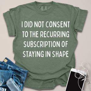 Fitness As Recurring Subscription Shirt