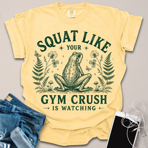 Squat Gym Crush Funny Frog Shirt