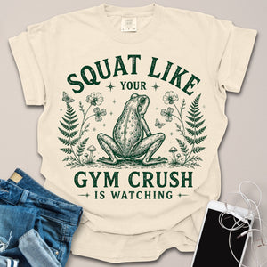Squat Gym Crush Funny Frog Shirt