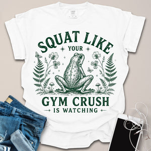 Squat Gym Crush Funny Frog Shirt