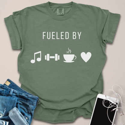 Fueled By Graphic Icons Shirt