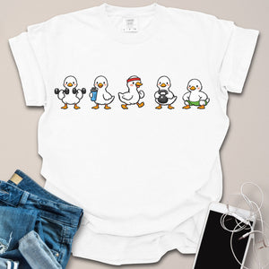 Silly Goose Cartoon Gym Shirt