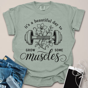 Grow Muscles Floral Shirt