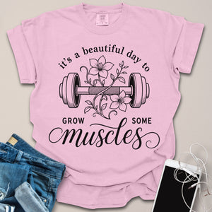 Grow Muscles Floral Shirt