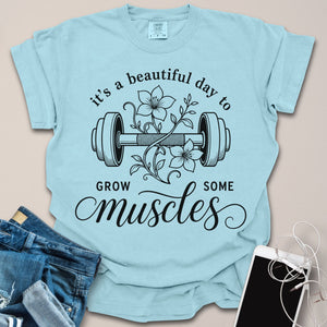 Grow Muscles Floral Shirt