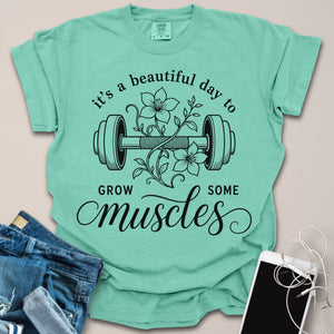 Grow Muscles Floral Shirt