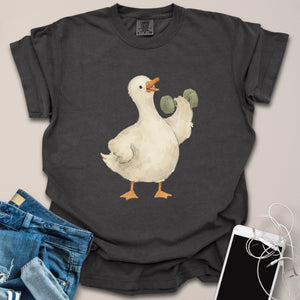 Silly Goose Dumbbell Watercolor Shirt