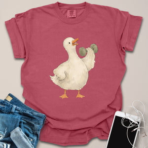 Silly Goose Dumbbell Watercolor Shirt