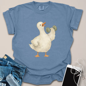 Silly Goose Dumbbell Watercolor Shirt