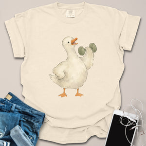 Silly Goose Dumbbell Watercolor Shirt