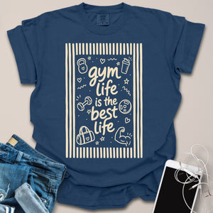 Gym Life Best Life Doodle Stripes Shirt