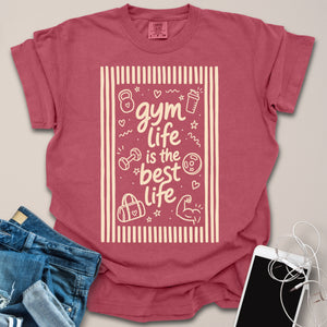 Gym Life Best Life Doodle Stripes Shirt
