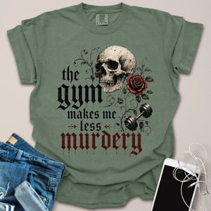 Skeleton Gothic Funny Gym Shirt