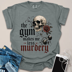 Skeleton Gothic Funny Gym Shirt