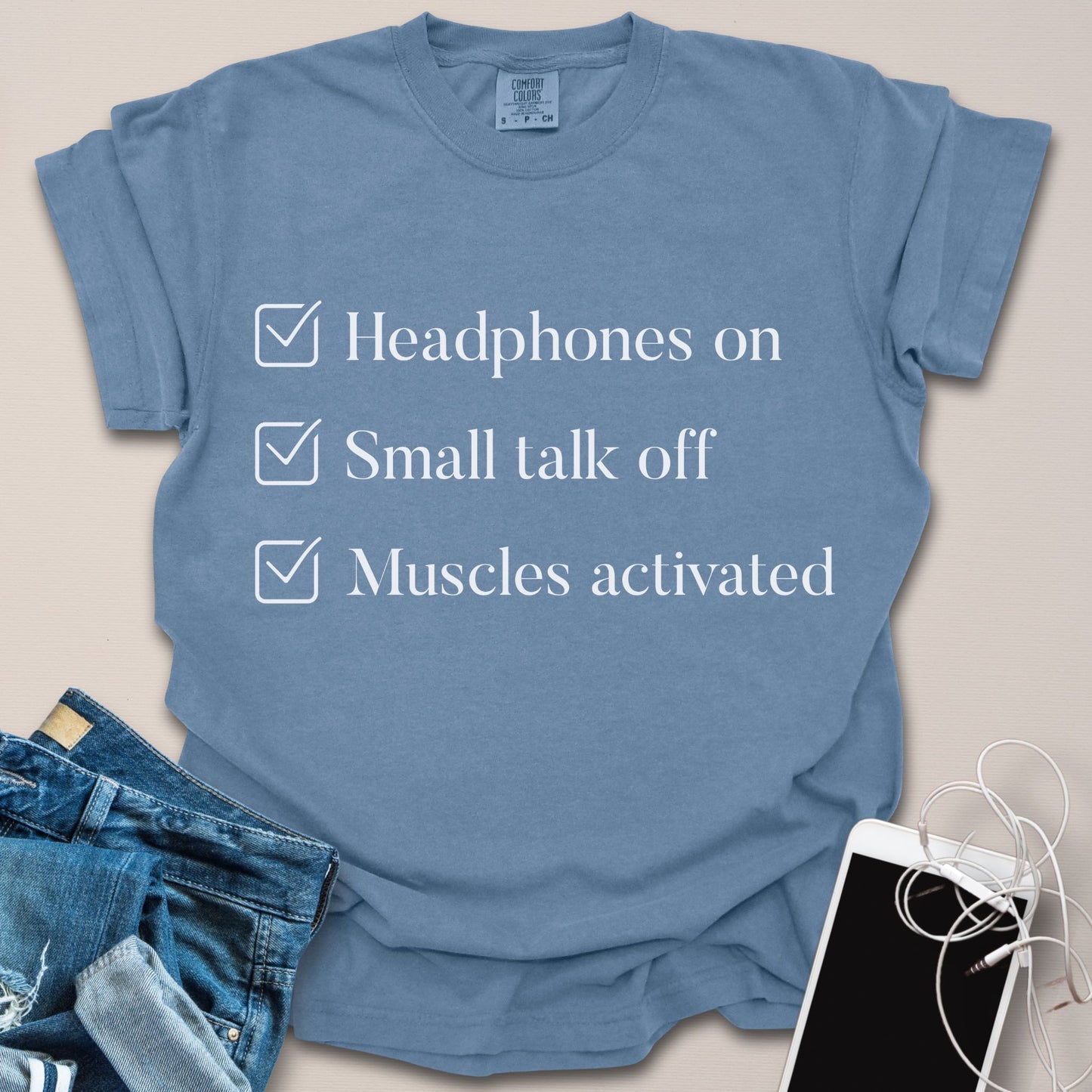 Headphones On Checkboxes Shirt