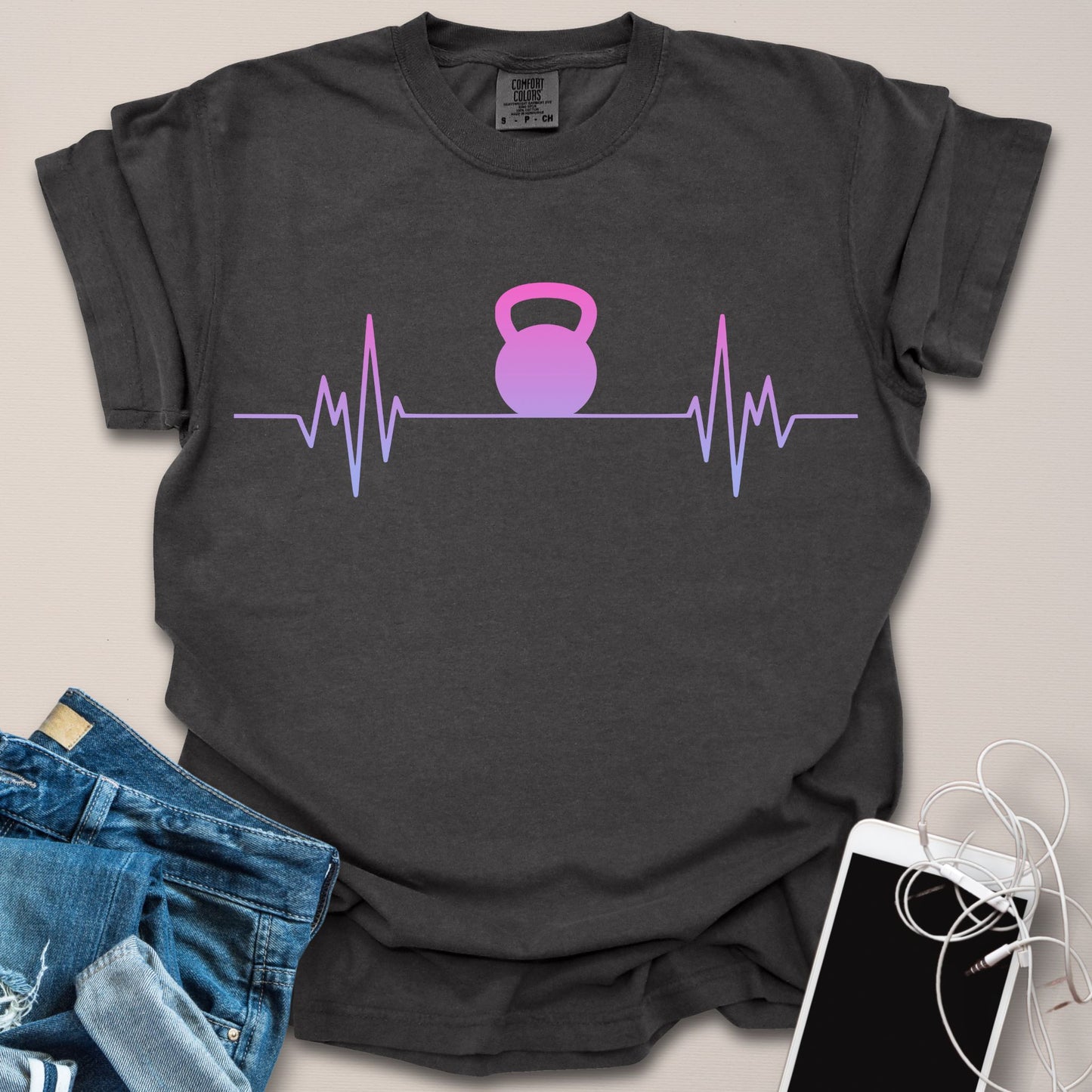 Kettlebell On Heartbeat Shirt