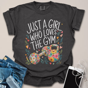 Just A Gym Girl Floral Shirt