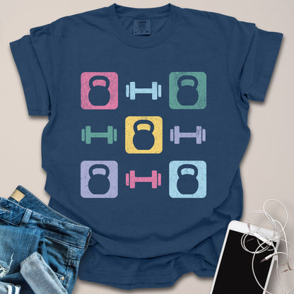 Kettebell & Dumbbell Grid Shirt
