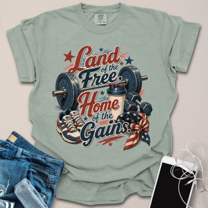 Land of the Free America Gym Shirt