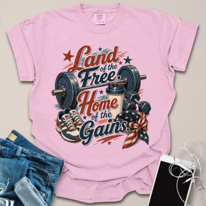Land of the Free America Gym Shirt