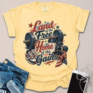 Land of the Free America Gym Shirt