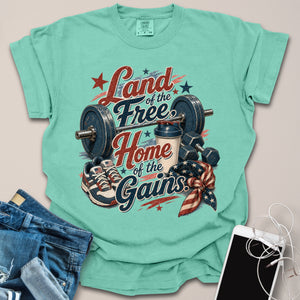 Land of the Free America Gym Shirt