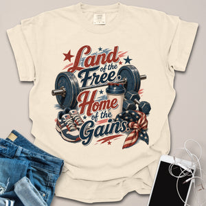 Land of the Free America Gym Shirt